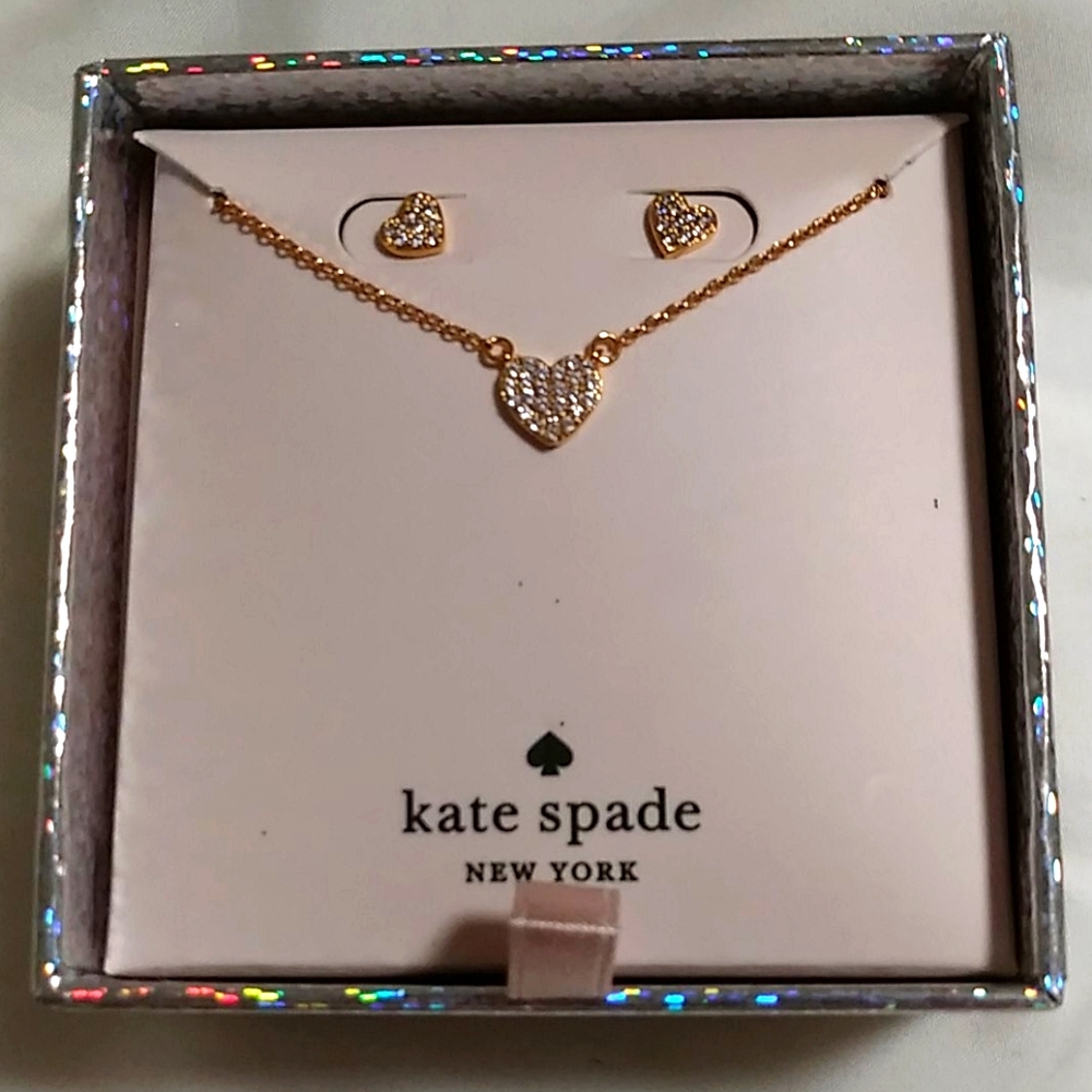 ⏬NWT kate spade earrings & necklace set delicate..